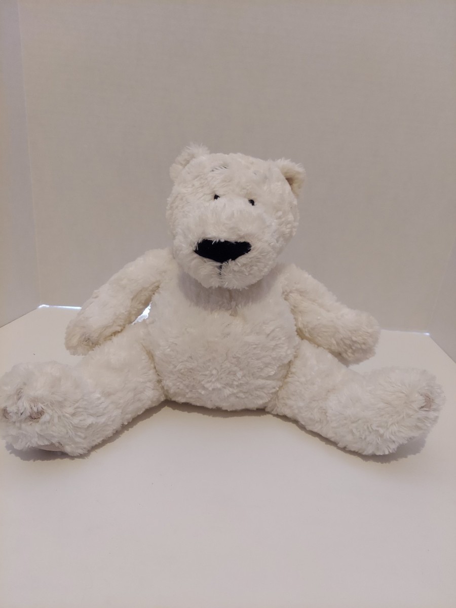 Vtg Bear Factory Polar Bear Plush White Stuffed Animal Big Nose