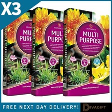3 x GROWMOOR ALL PURPOSE COMPOST 5L VEGETABLE PLANT PLANTER GROWING POTTING SOIL
