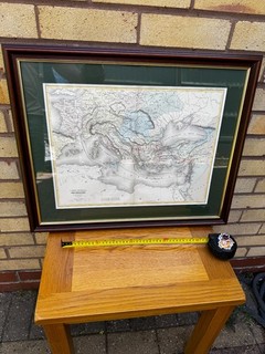 Antica mappa crociate 1861 A.H. Dufour incorniciata Pickwick Gallery