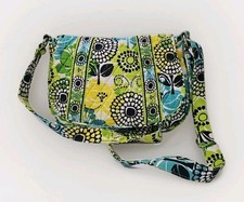 Vera Bradley Limes Up Crossbody Bag Purse Green Spring Summer Boho Hippie Bright