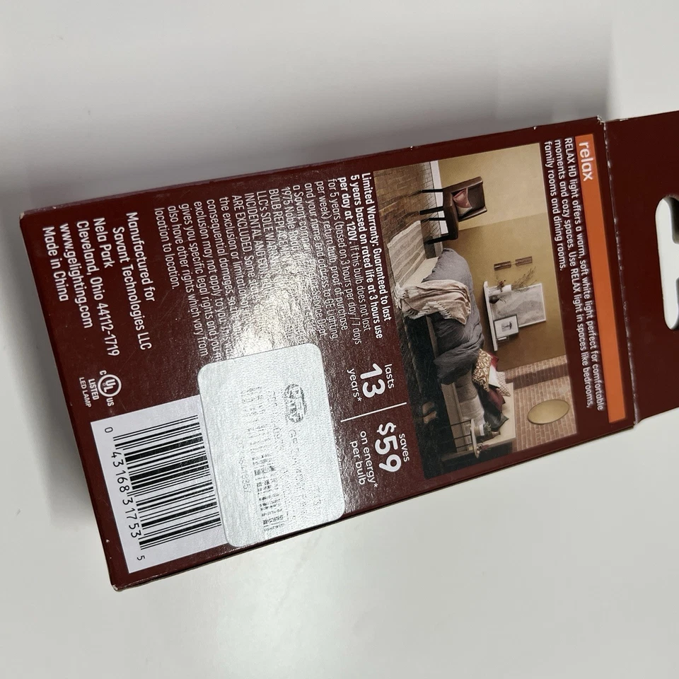 GE 2pk 40W Relax LED Decorative Light Bulbs Soft White: Dimmable, Energy Star - Image 3 of 3