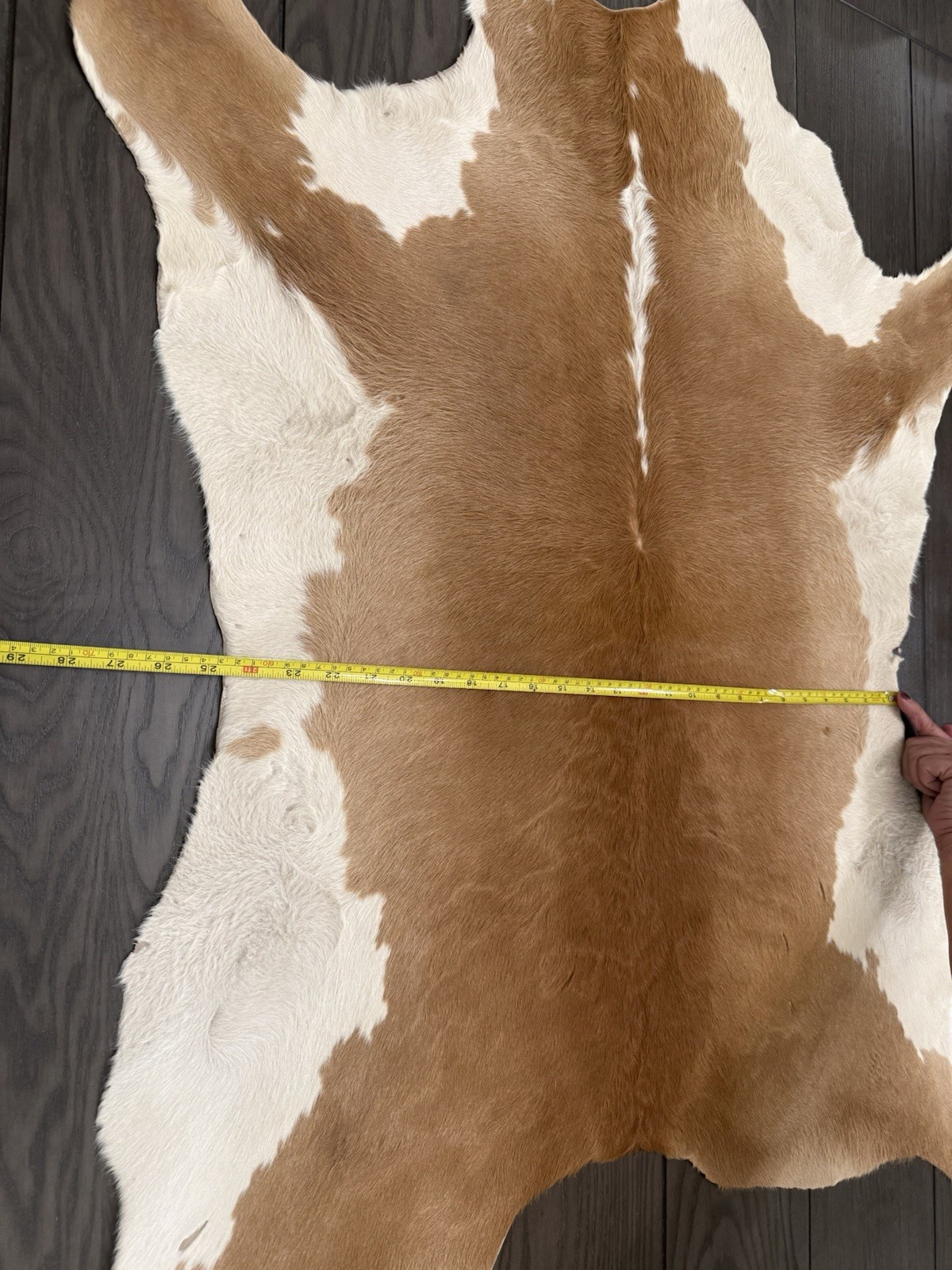 Natural Cowhide Area Rug Brown and White