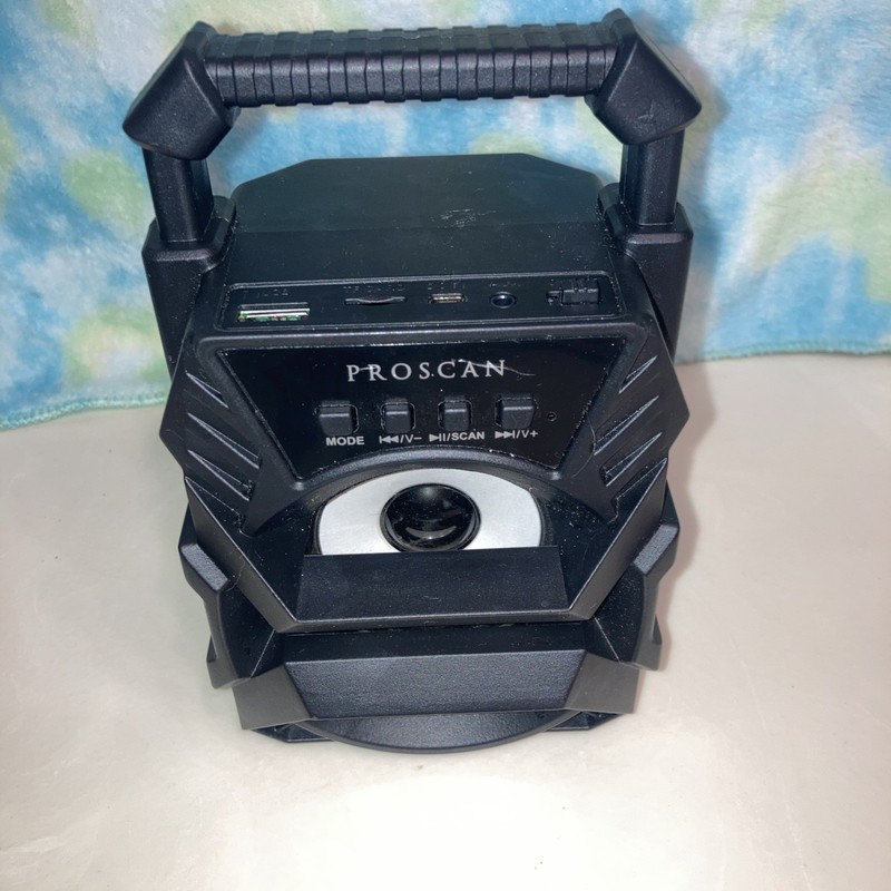PROSCAN Bluetooth Boombox FM Radio USB TF Card Aux Input Black PSP776-DG