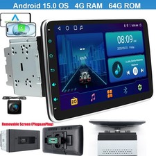 64GB Android 15.0 Rotatable 10.1" Carplay Car Stereo Radio Player GPS Navi WIFI