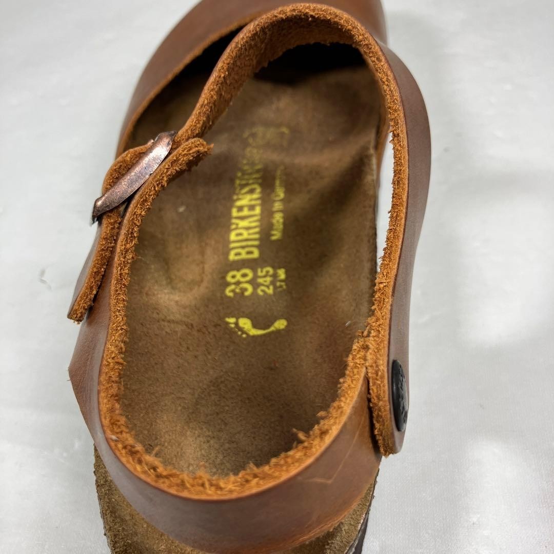 Birkenstock Messina EU38 Brown Leather Strap Sandals Rare Women