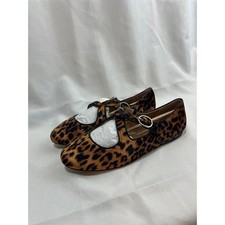 A New Day Tamsin Leopard Print Mary Jane Ballet Flats Brown Animal Print 7.5