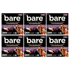 Bare Fruit & Nut Bars, Apple, Berries & Cherry 5 Count Each Lot of 6