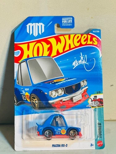 🔥🔥 $1 Vintage  Blue MAZDA RX-3 Hot Wheels Tooned #1/5 the Mad Mike Blue 🔥🔥🔥