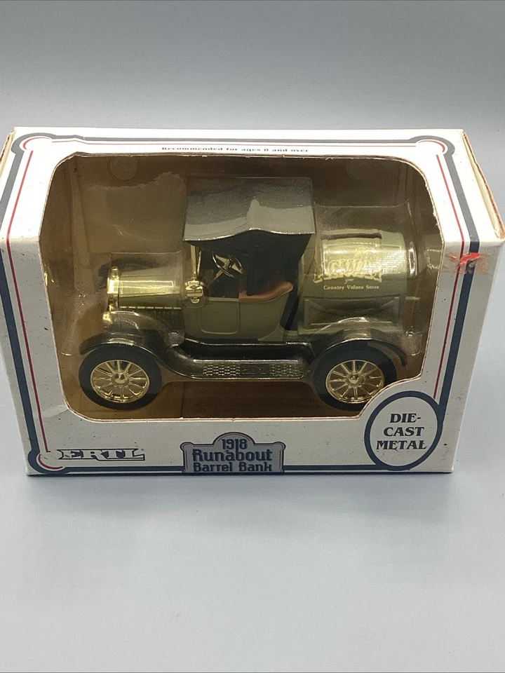 1991 ERTL 1918 Ford Runabout Barrel Bank 1/25 Scale Die Cast AGWAY -Rare-NOS - Image 2 of 4