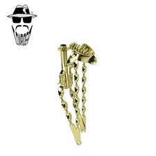 ORIGINAL LOWRIDER 16" Straight 1" Gold Suspension Retro FULL Flat Twisted Fork.