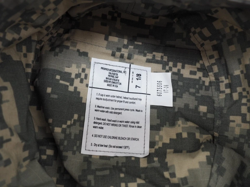 ¡NUEVO! Gorra Propper ACU Patrol 7-1/8 50/50 algodón/nailon camuflaje digital  Foto 4 de 4