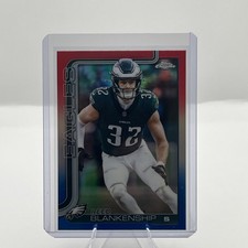 2025 Topps Chrome NFL Reed Blankenship #251 Red White and Blue Refractor Eagles