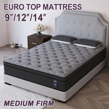 9"12"14"Gel Memory Foam Hybrid Spring Mattress Twin Full Queen King in A Box