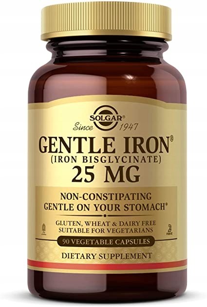 Sanftes Eisen 25 mg 90 Gemüsekapseln Solgar - Bild 3