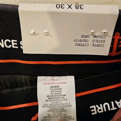 Dockers Pants Mens 38x30 Gray Signature Performance Stretch NWT Poly Dress Pants - Picture 9 of 13