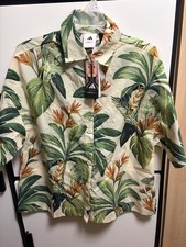 adidas X FARM Premium Shirt For Women JD6280 Size Small FARM Rio allover print