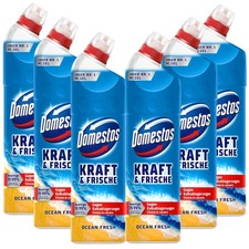 6x 750ml Domestos Active Power Toilet Gel Ocean Fresh Cleaning 9.40 per litre