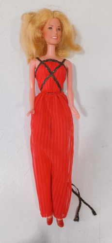 Vintage 1977 Charlies Angel Jill Farrah Fawcett Twist N Turn Doll Red Dress - 62 - 第 1/3 張圖片