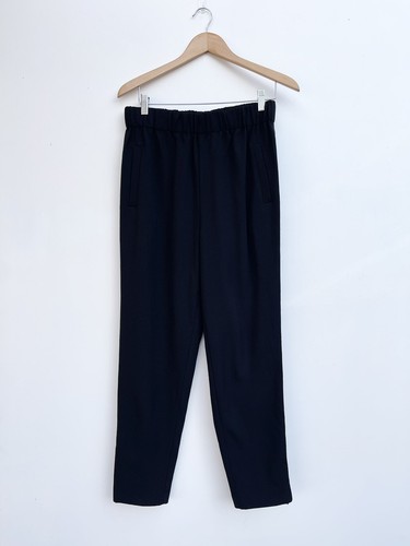 GANNI Black Heavy Crepe Tapered Elastic 