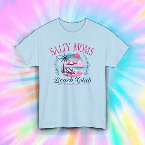 Lustiges Sommer-T-Shirt Salty Moms Beach Club Mädchen wollen Sonne S-5XL - Bild 11 von 11