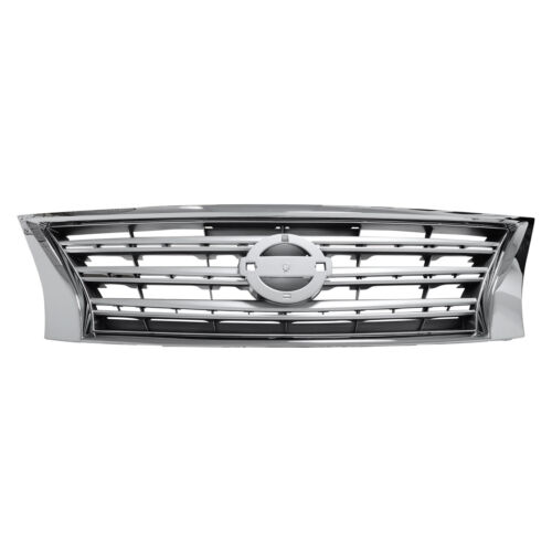 Parrilla delantera superior cromada + soporte para Nissan Sentra S SV SL 2013 2014 2015 - Imagen 3 de 13