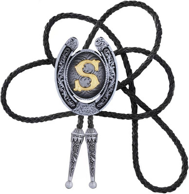 Bolo Tie for Men Western Leather Necktie Letter Mens Bolo Ties Jewelry Native Am
