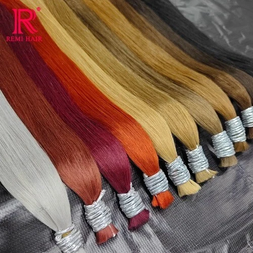 Hair Bulk No Weft Straight Virgin Hair Extensions Braiding Hair Weaving Human - Image 3 of 4