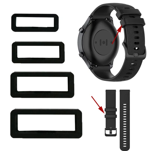 5/10 pièces bracelet boucle caoutchouc gardien de montre anneaux cerceau coloré silicone - Photo 3/15