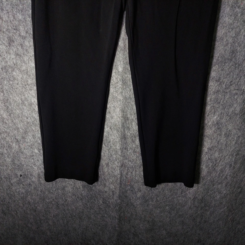 Брюки Ann Taylor XL черные понте вязаные прямые плиссированные для бизнеса офиса карьеры - Изображение 3 из 4