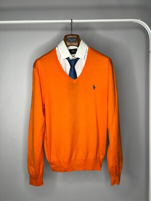 Vintage Polo Ralph Lauren Pullover V-Neck Pima Cotton Sweater