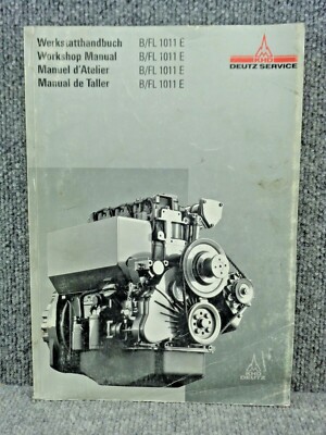 OEM Factory Deutz B/FL1011 E Diesel Engine Workshop Service Repair Manual