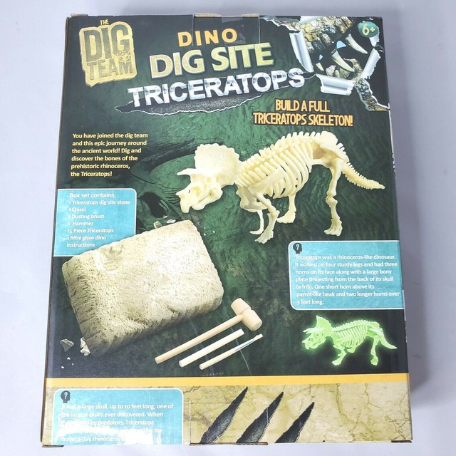 The Dig Team Dino Dig Site Triceratops Skeleton Break into the Past Discover | eBay