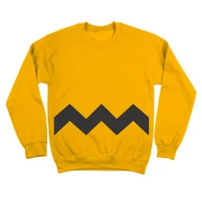 Charlie Brown Adult Funny  Humor  Costume Gold Crewneck Sweatshirt