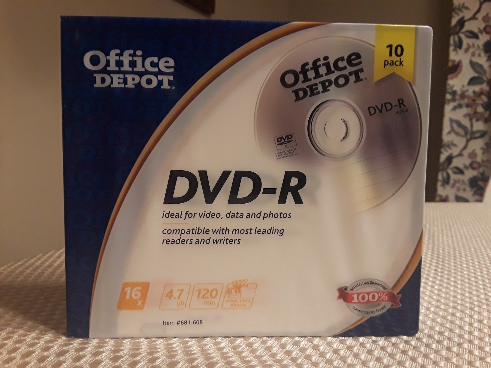 Office Depot DVD-R 10 Pack 16x 4.7 gb 120 min media discs NEW NIP | eBay