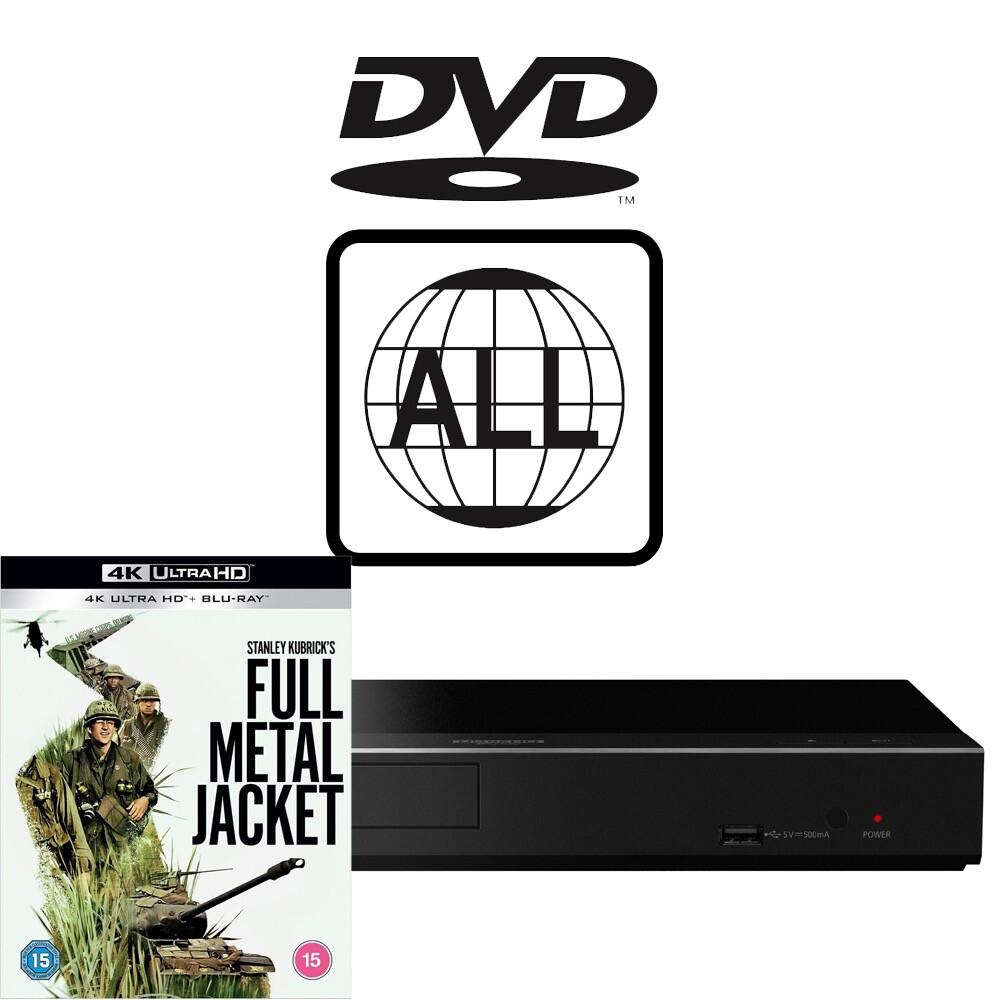 Panasonic Blu-ray Player DP-UB450 MultiRegion for DVD 4K & Full Metal Jacket UHD