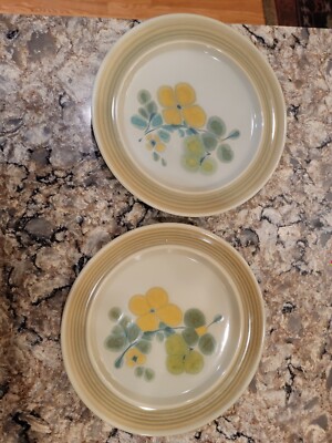 Pair of Franciscan Earthenware Pebble Beach Vintage 10 1/4