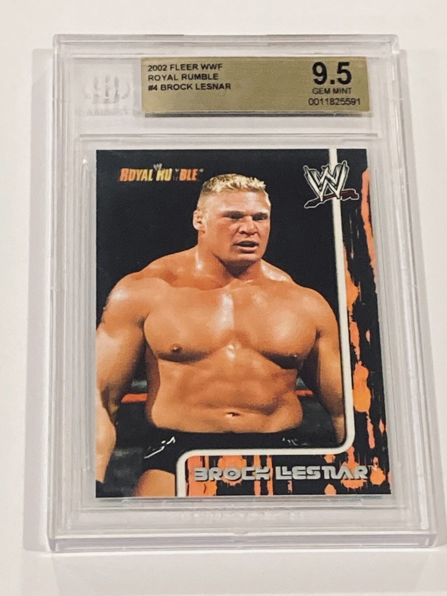 Brock Lesnar 2002 Fleer WWF Royal Rumble Card #BGS Gem Mint Rookie RC #4