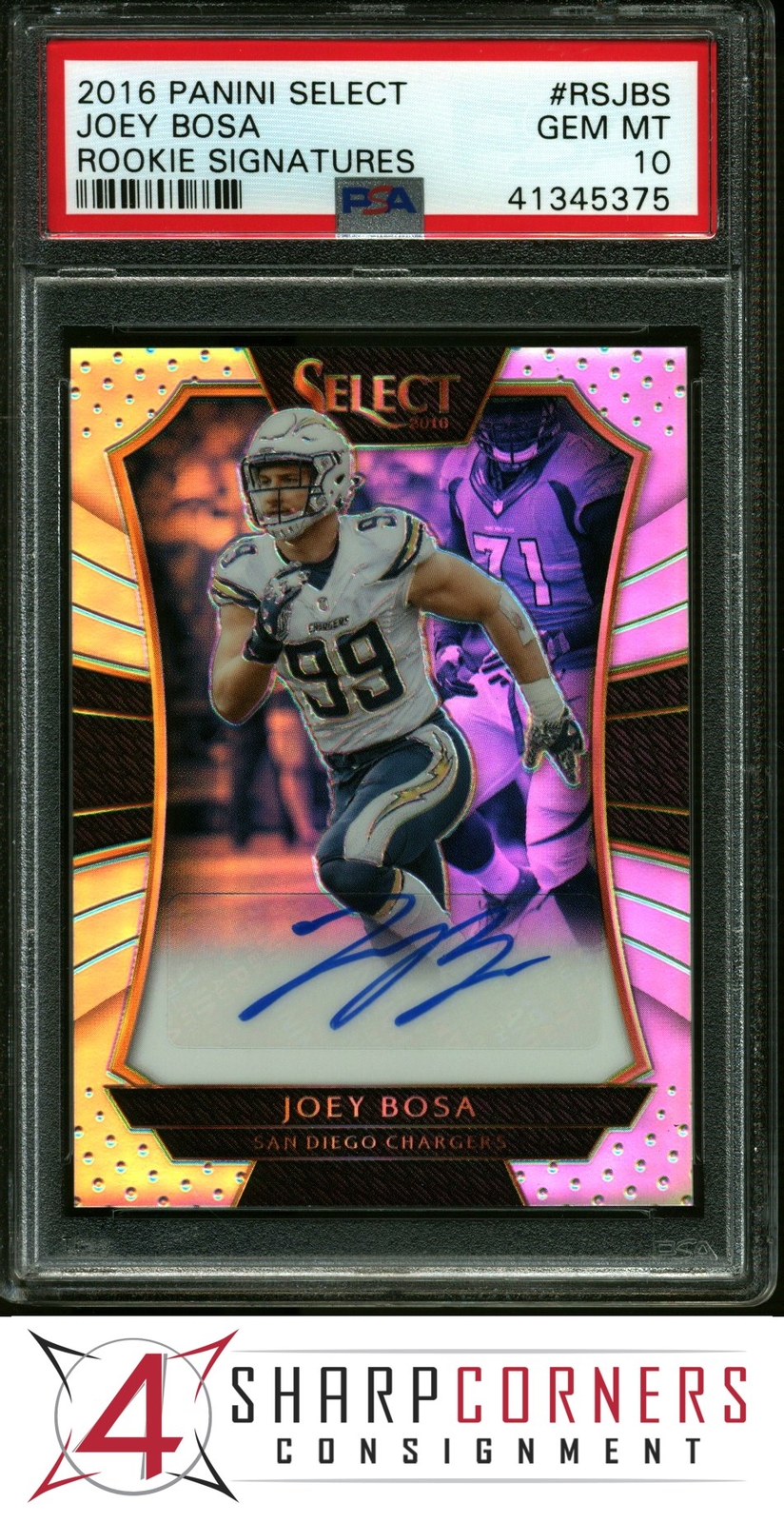 Joey Bosa Panini Select Rookie Signatures #RSJBS Base