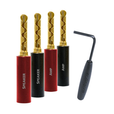 AudioQuest SureGrip 100 BFA/Banana Gold - Set of 8 - New - Authorized Dealer