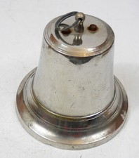 ancienne cloche bronzee nikelé sonnerie telephone entrée electrifiée