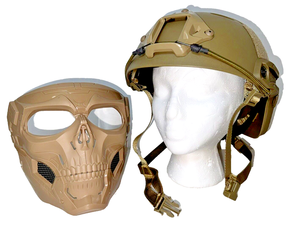 Hdlsina Tactical Full Airsoft Mask & Tactical Helmet/Tactical Hearing Protection