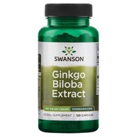 Swanson, Ginkgo Biloba Extract Std, 60Mg,120 Kapseln - Blitzversand