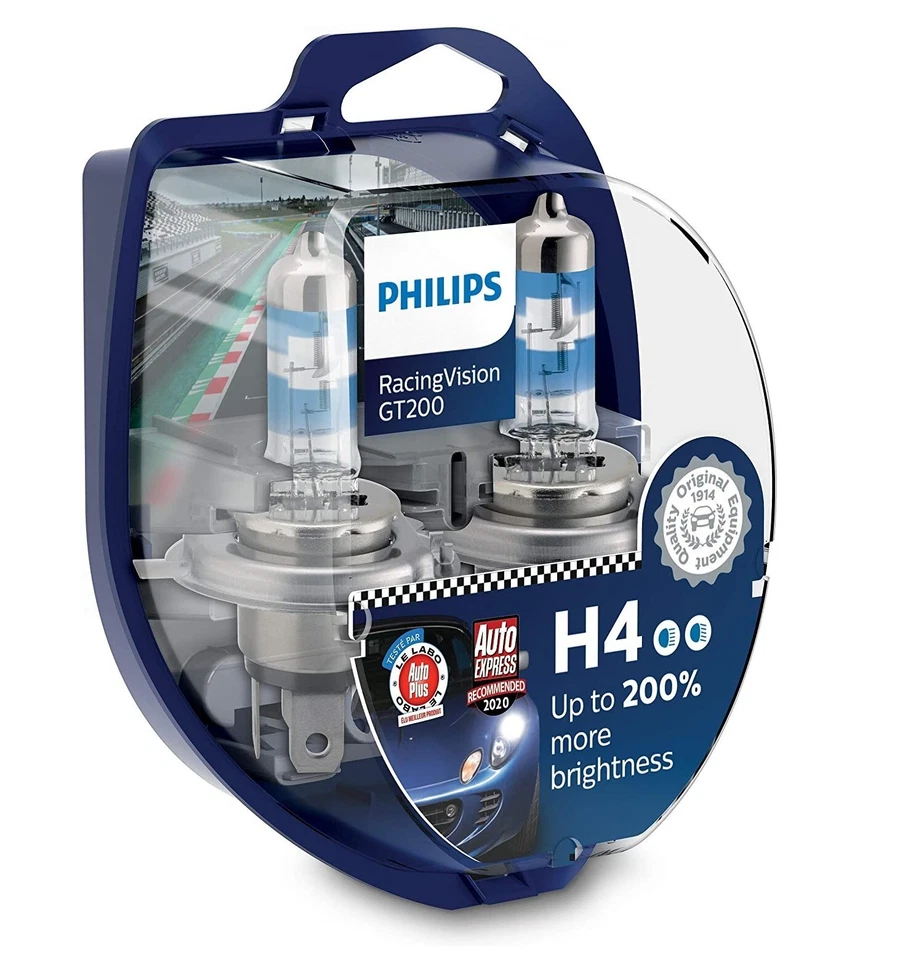 Philips Racing Vision GT200 9003 H4 60/55W Two Bulbs Headlight Replacement Lamp - Image 2 of 4