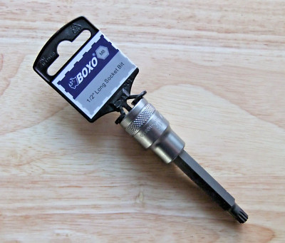 Boxo M8 x 100L 1/2 Zoll Antrieb Spline Bit Steckschlüssel - S2 Stahl