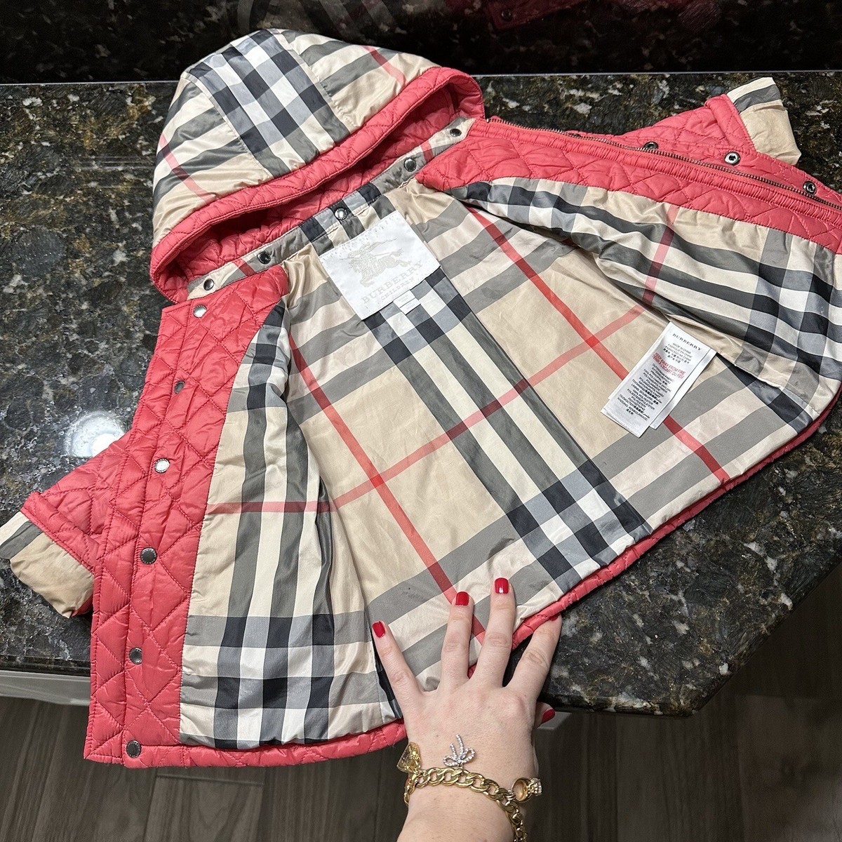 12-18 Months Authentic BURBERRY Jacket Quilted Boy Girl Jamie