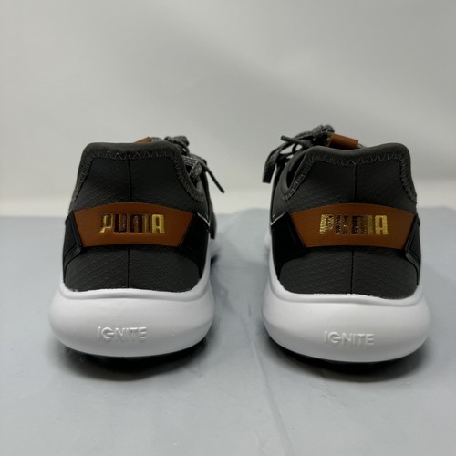 NEU Puma Ignite Herren Schuhe NXT Golf Gold Schwarz Quiet Shade Gold Logo Größe 8 - Bild 3 von 8