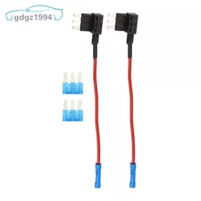 2pcs Car Fuse Tap Add a Circuit Adapter with 2pcs 15A Micro3 ATL Blade Type Fuse