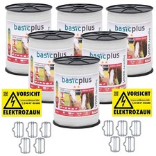 1200m 20mm Weidezaun Band Elektro Zaun Pferde Pony Schaf Rinder Ziegen Hunde