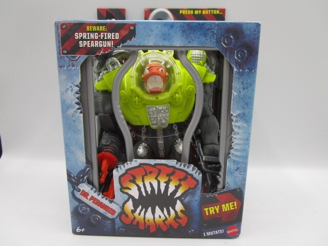 【新品未開封】 Street Sharks DR.PIRANOID Street Sharks Dr. Piranoid Action Figure Toy, Half-Man