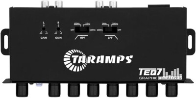 Taramps TEQ 7 Stereo 7-Band Graphic Equalizer RCA Input 2 Channels